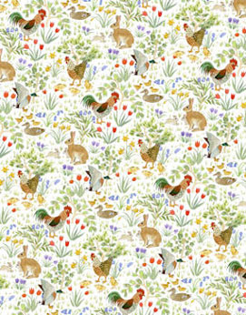 Dollhouse Miniature Wallpaper: Country Springtime